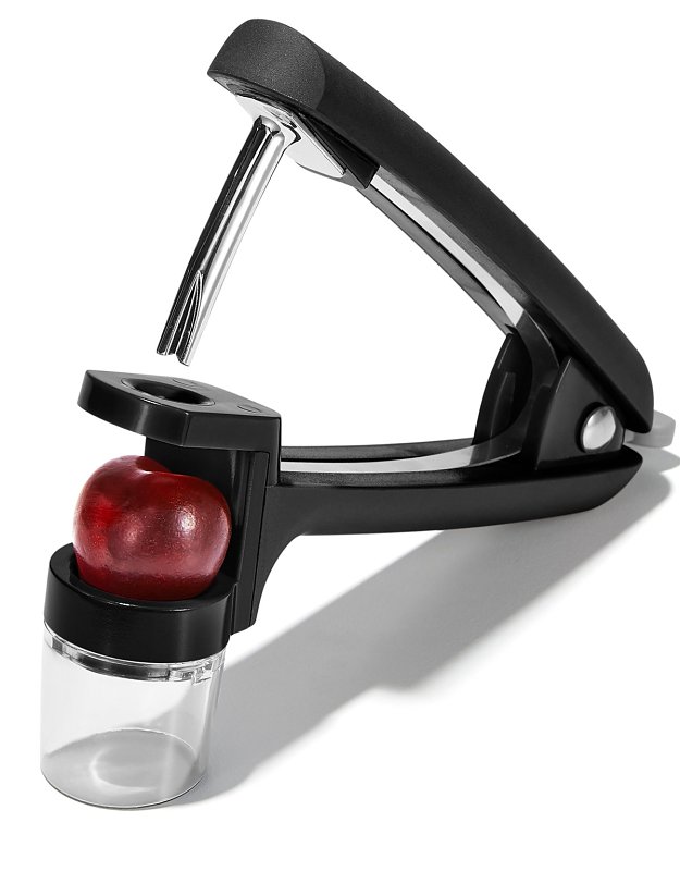 Good Grips 11316300 Cherry and Olive Pitter, 5-3/4 in L, 1-1/4 in W, 4-3/4 in H, Zinc