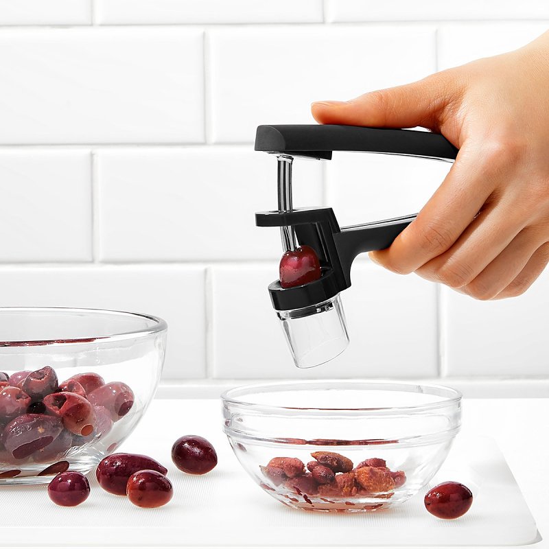 Good Grips 11316300 Cherry and Olive Pitter, 5-3/4 in L, 1-1/4 in W, 4-3/4 in H, Zinc