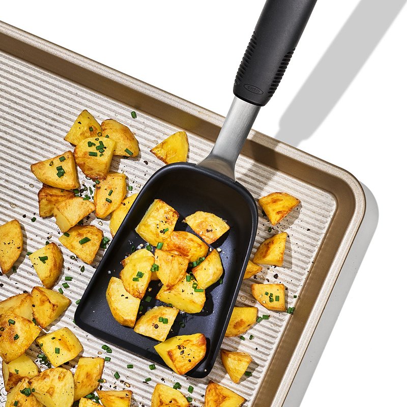 Good Grips 11375300 Sheet Pan Scoop, 10 in L, Nylon