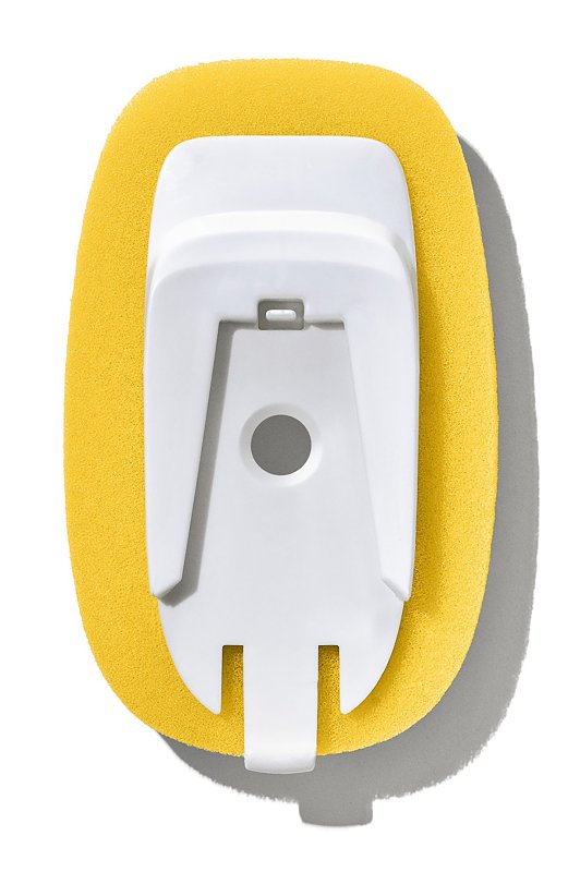 Good Grips 12361500 Soap Dispensing Dish Scrub Refill, 1-1/2 in OAL, Plastic/Rubber Handle, Blue/Yellow Handle