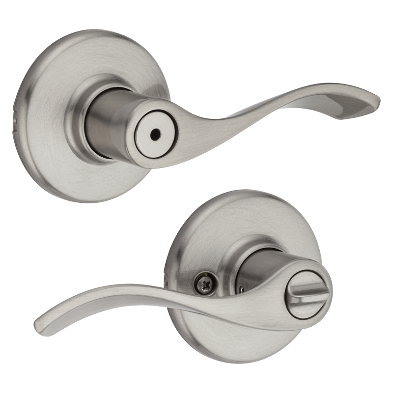 Kwikset 93001-882 Privacy Lever, Satin Nickel, Steel, Reversible Hand, 3 Grade