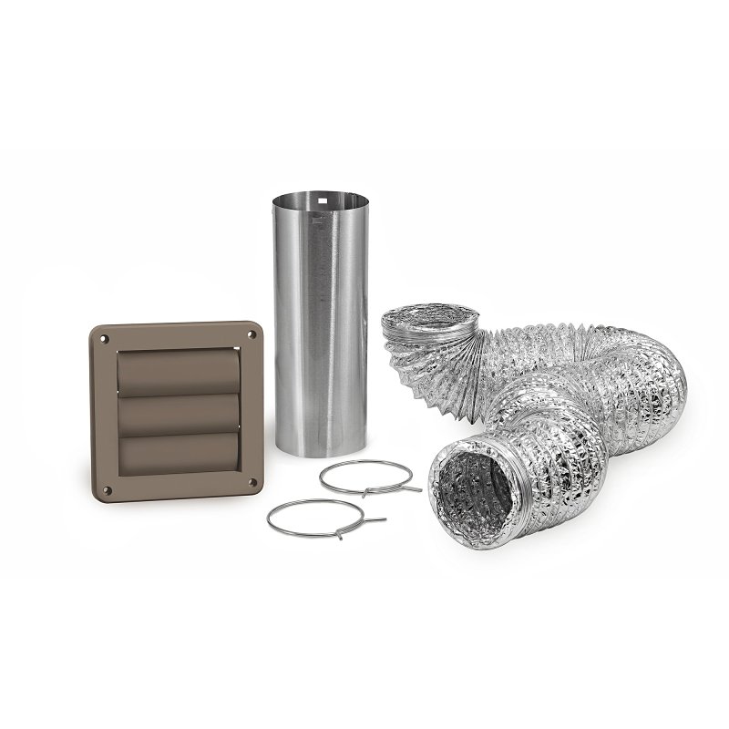 Lambro 1379B Wall Louvered Vent Kit, Plastic, Brown