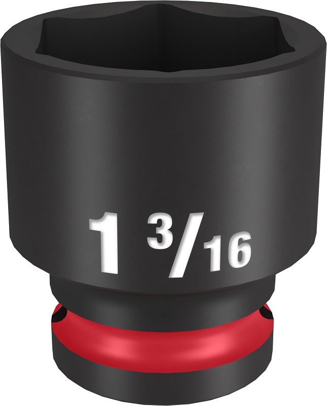 Milwaukee SHOCKWAVE Impact Duty Series 49-66-6213 Shallow Impact Socket, 1-3/16 in Socket, 1/2 in Drive, Square Drive