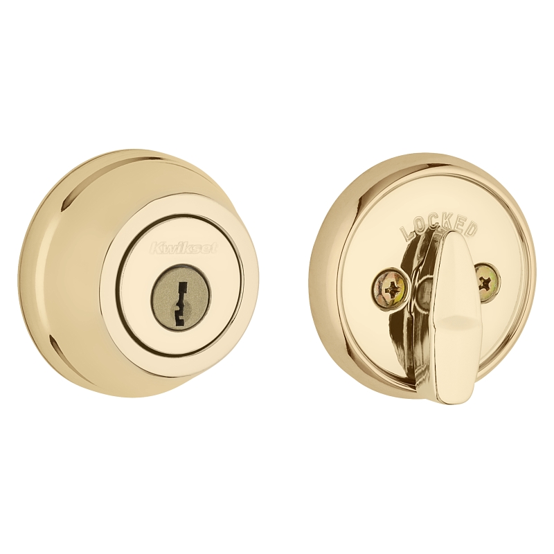 Kwikset 780 3 RCAL RCS K3 Deadbolt, Alike Key, Stainless Steel, Polished Brass, K3 Keyway