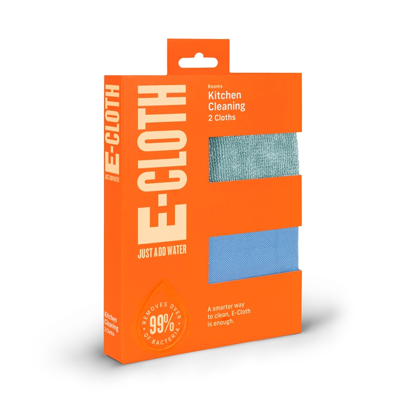 e-cloth 10601 Kitchen Cloth Set, Polyamide/Polyester, Blue/Green