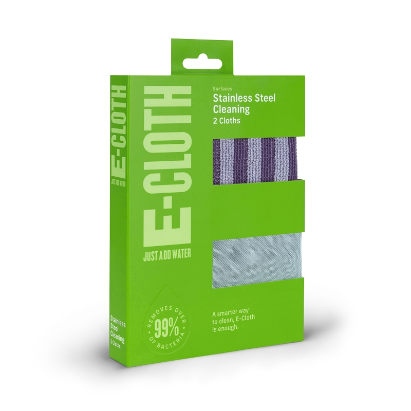 e-cloth 10617 Cleaning Cloth Set, Microfiber, Gray/Silver