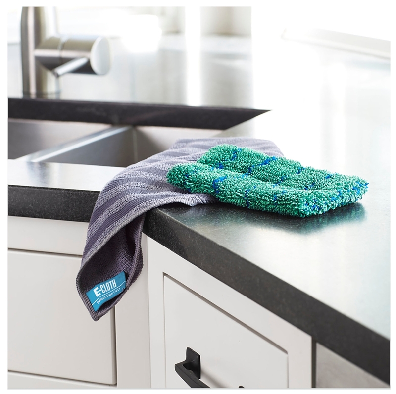 e-cloth 10654 Cleaning Cloth, 6-1/2 in L, 3-1/2 in W, Polyamide/Polyester/Polypropylene, Green