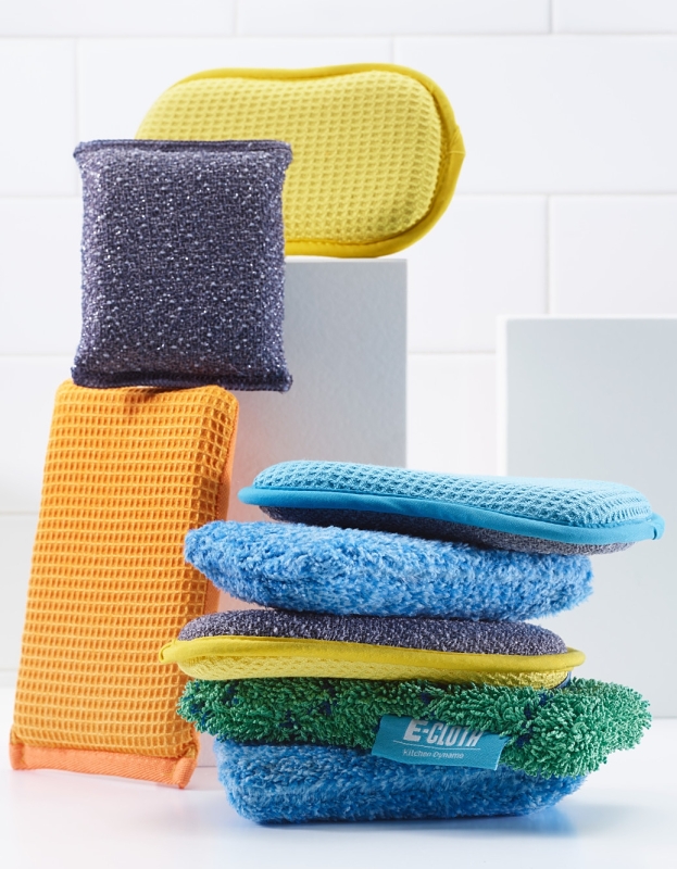 e-cloth 10654 Cleaning Cloth, 6-1/2 in L, 3-1/2 in W, Polyamide/Polyester/Polypropylene, Green