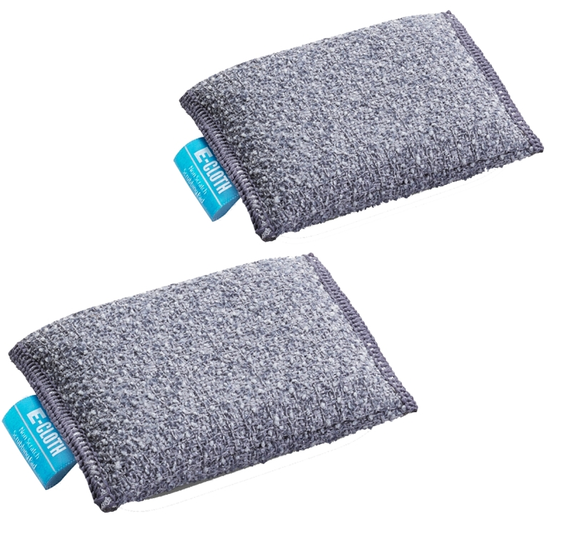 e-cloth 10643 Scrubbing Pad, Polyurethane Abrasive, 3-1/4 in L, 4-3/4 in W, Gray