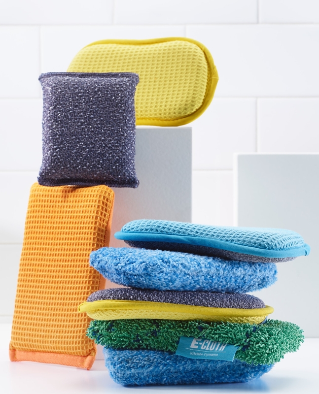 e-cloth 10643 Scrubbing Pad, Polyurethane Abrasive, 3-1/4 in L, 4-3/4 in W, Gray
