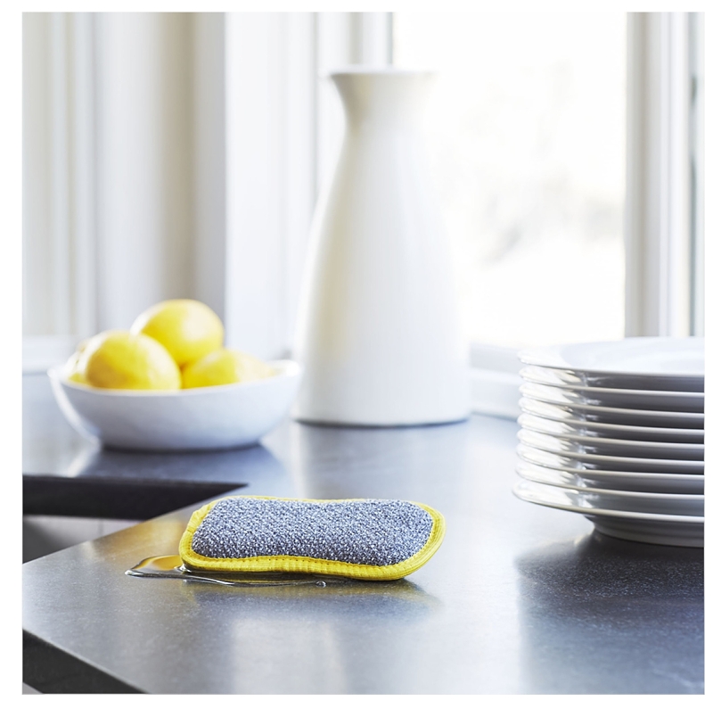 e-cloth 10626Y Washing Up Pad, Polyamide/Polyester/Polyurethane Abrasive, 6 in L, 3-1/4 in W, Yellow