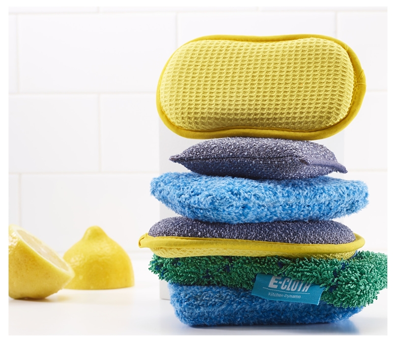 e-cloth 10626Y Washing Up Pad, Polyamide/Polyester/Polyurethane Abrasive, 6 in L, 3-1/4 in W, Yellow