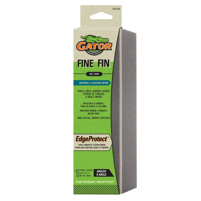 Gator 7127012 Sanding Sponge, 5 in L, 3 in W, 120 Grit, Aluminum Oxide Abrasive, Foam Backing Material
