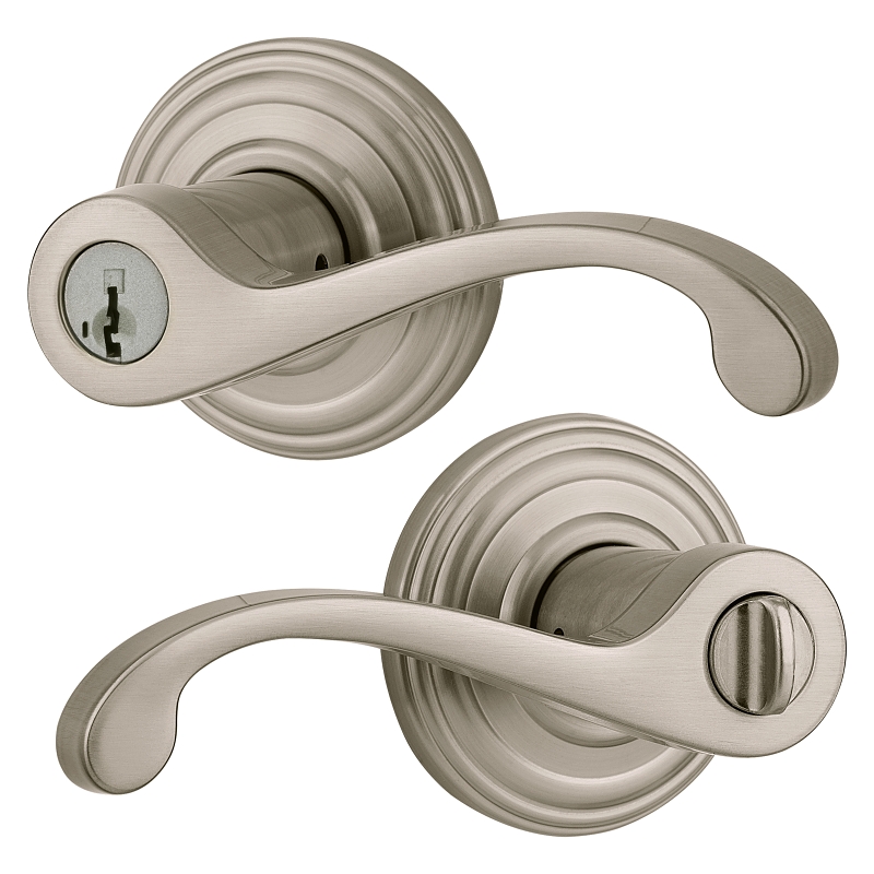 Kwikset Signature Series 740CHL15 SMT RCAL Entry Lever, Satin Nickel, Zinc, Residential, Re-Key Technology: SmartKey