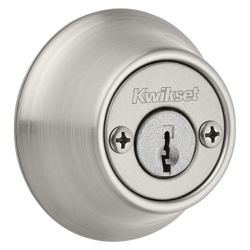Kwikset 665 Series 96659-007 Deadbolt, 3 Grade, Keyed-Alike Key, Satin Nickel, 2-3/8 to 2-3/4 in Backset, KW1 Keyway