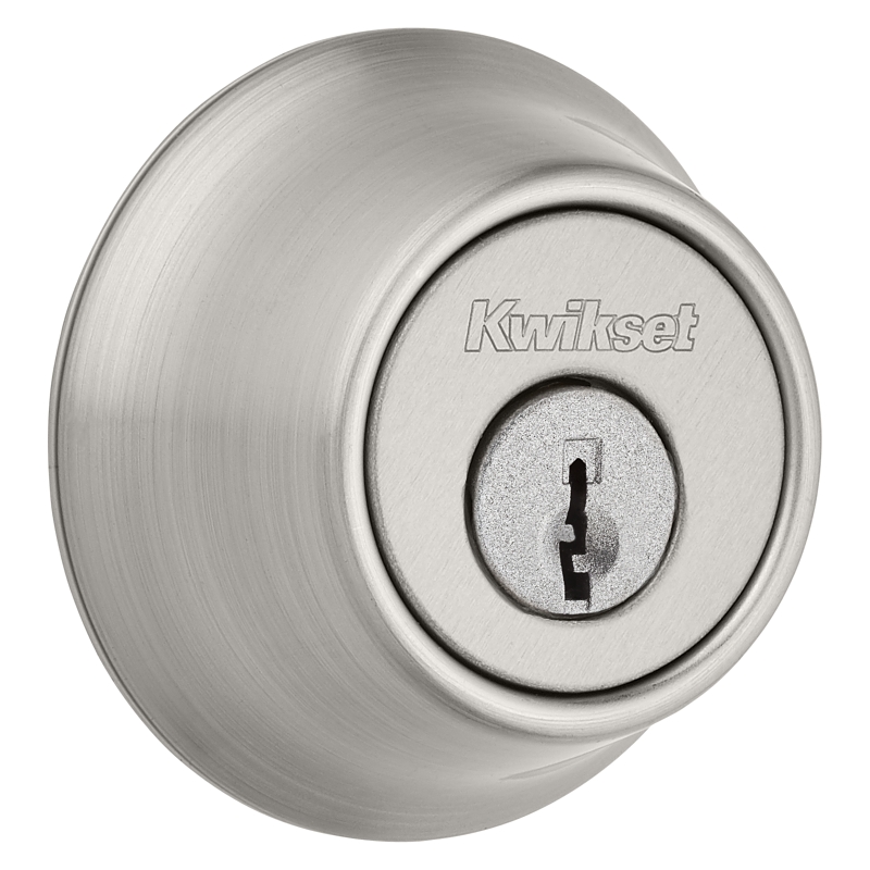 2-CYL DEADBOLT K3 STN NICKL BX