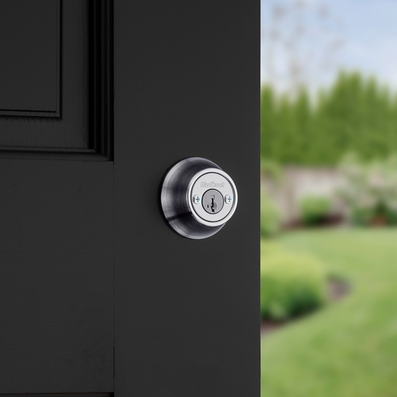Kwikset 665 Series 665 26D SMT Deadbolt, 3 Grade, Keyed Key, Zinc, Satin Chrome, 2-3/8, 2-3/4 in Backset