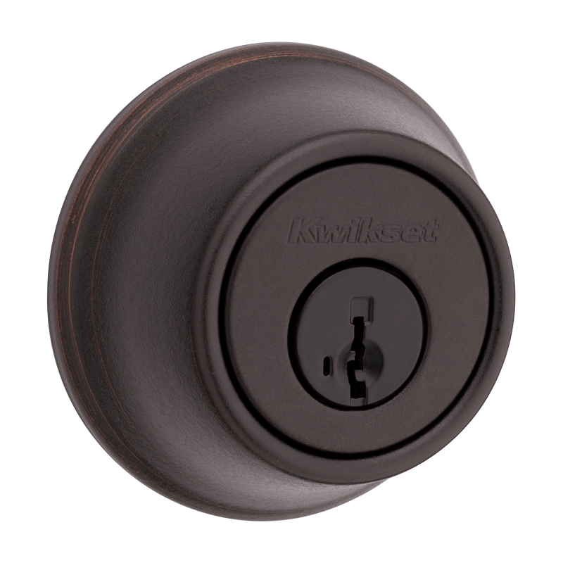 Kwikset 660 11P SMT F Deadbolt, Traditional, 3 Grade, Keyed Key, Zinc, Venetian Bronze, 2-3/8 to 2-3/4 in Backset