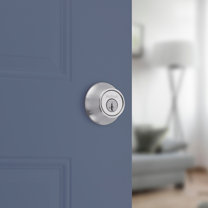 Kwikset 660 Series Series 660M 26D SMT C Deadbolt, Traditional, 3 Grade, Keyed Key, Zinc, Satin Chrome, KW1 Keyway, 1/PK
