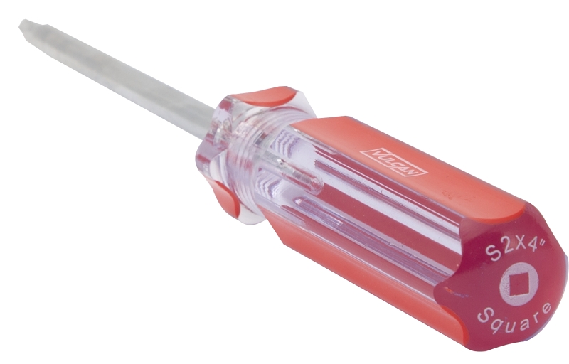 Vulcan SQ24 Screwdriver, S2 Drive, Square Drive, 7-1/2 in OAL, 4 in L Shank, Plastic Handle