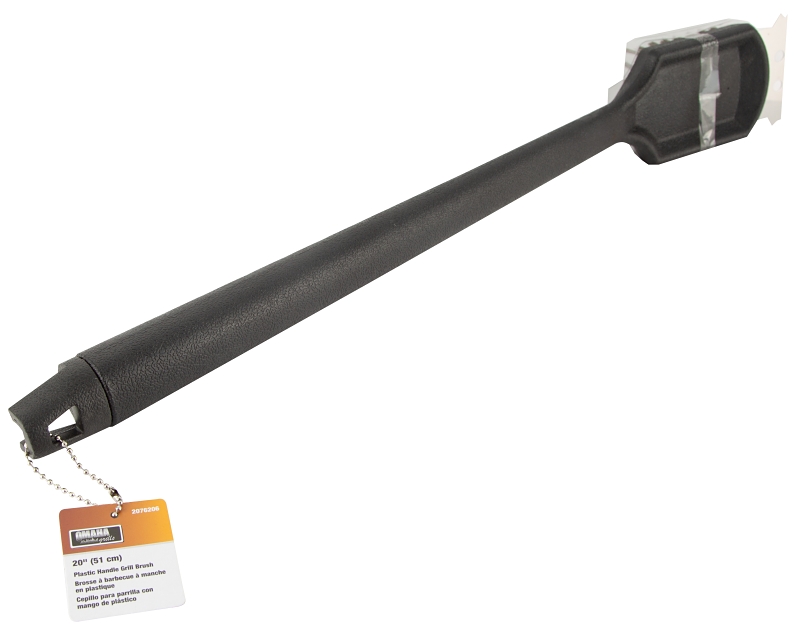 Omaha BBQ1010 Grill Brush with Scraper, 3 in L Brush, 2-1/2 in W Brush, Stainless Steel Bristle, Stainless Steel Bristle
