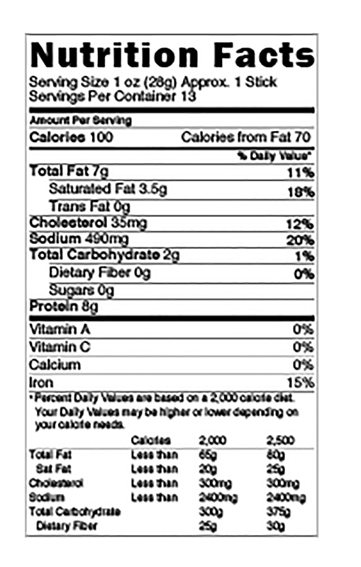 Iowa Smokehouse IS-BDO Beef Deli Stick, Original, 13 oz, Pack