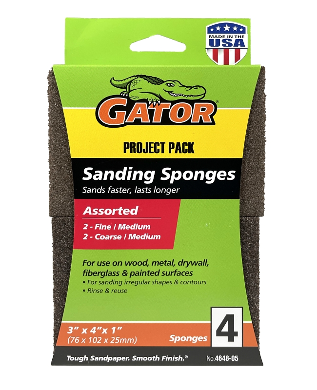 2 5/8 in. x 3 3/4 in x 1 in. Dual Grit Fine/Medium Drywall Sanding Sponge  (2-Pack)