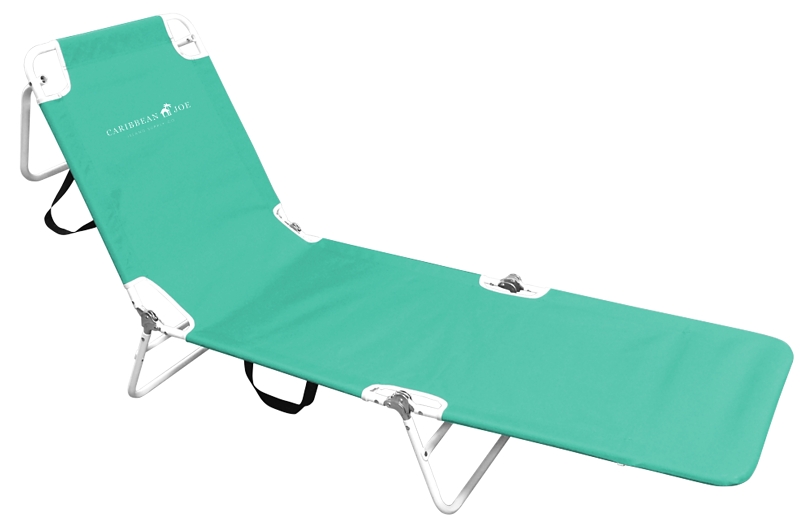 Caribbean Joe CJ-7760 Beach Lounge Chair, 22 in W, 71.65 in D, 10-1/4 in H, Polyester Seat