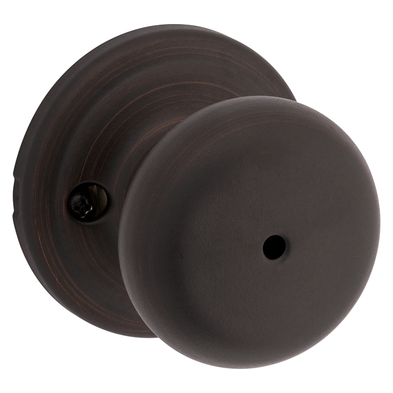 Kwikset Signature Series 730J 11P CP Privacy Lockset, Juno, Mushroom Design, Knob Handle, Venetian Bronze, Zinc, Yes