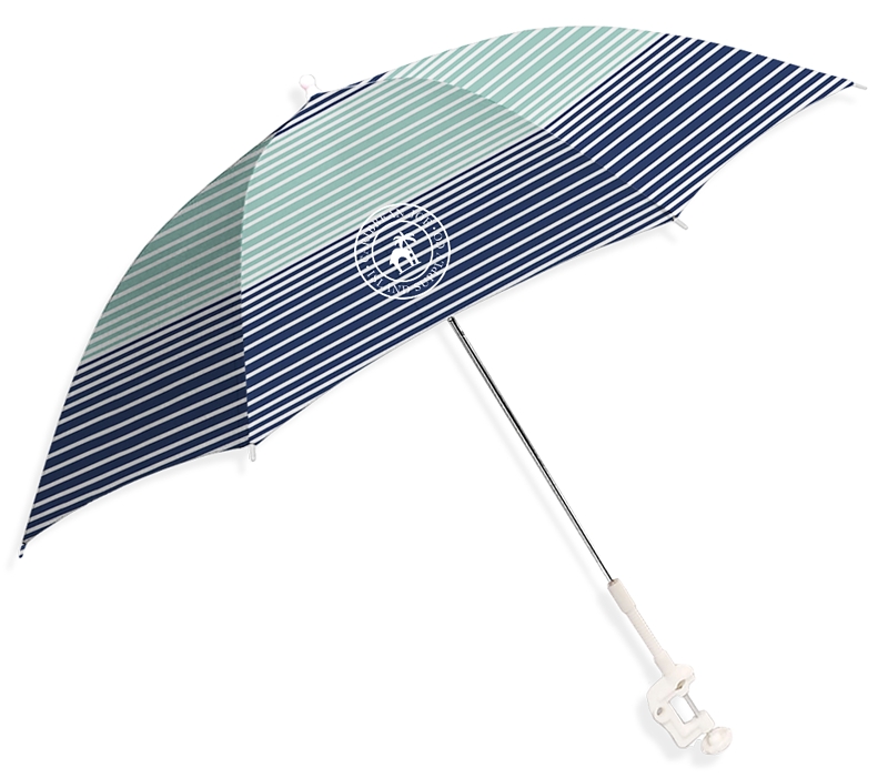 Caribbean Joe CJ-48 Beach Umbrella, 48 in L Canopy, Steel Frame, Polyester Fabric, Blue Fabric