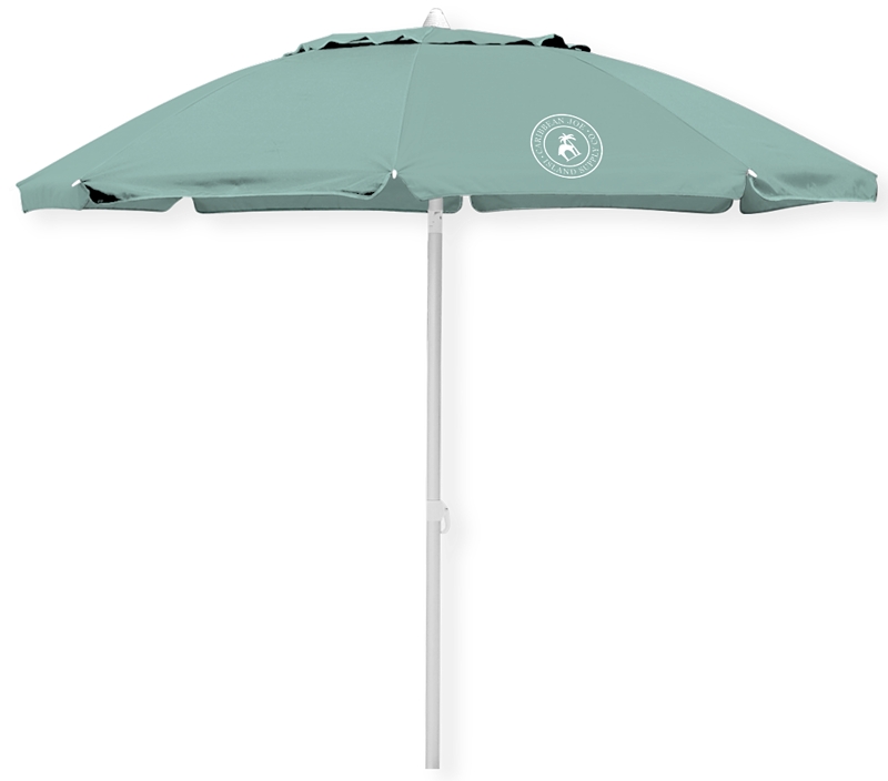 Caribbean Joe CJ-TUVC84FRP Beach Umbrella, 7 ft L Canopy, Steel Frame, Polyester Fabric, Multi-Color Fabric