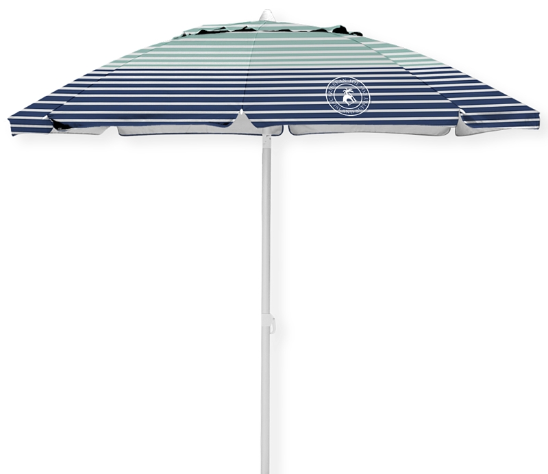 Caribbean Joe CJ-TUVC84FRP Beach Umbrella, 7 ft L Canopy, Steel Frame, Polyester Fabric, Multi-Color Fabric