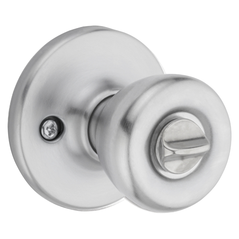 Kwikset 400T26DRCLRCSK3BX Keyed Entry Knob, Brass, Satin Chrome