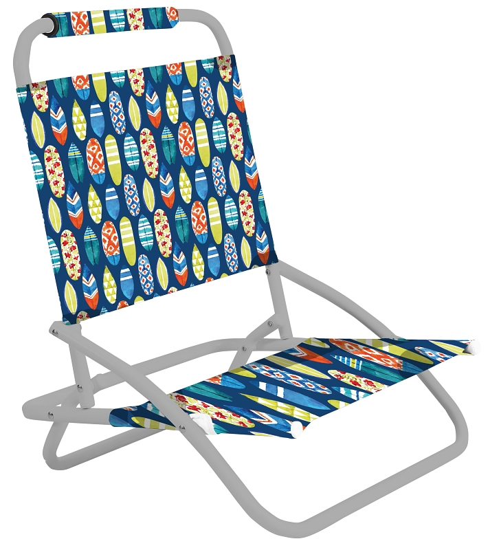 Caribbean Joe CJ-7710 Beach Chair, 20.47 in W, 18.11 in D, 24 in H, Steel Frame, Polyester Seat