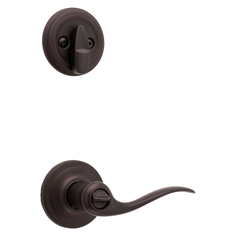 Kwikset Signature Series 991TNL 11P Combination Lockset, Lever Handle, Tustin Design, Venetian Bronze, 2 Grade, Zinc