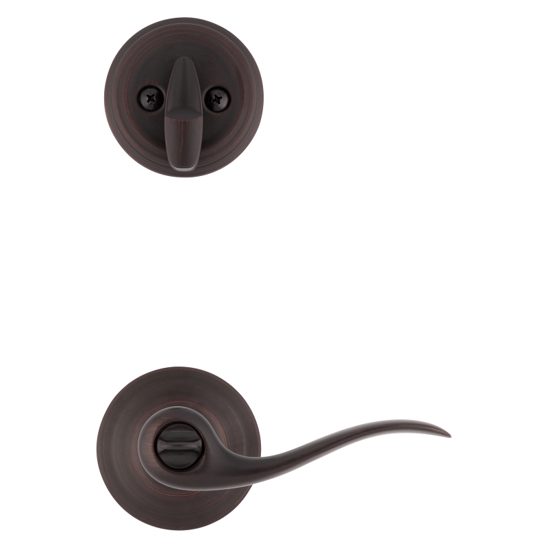 Kwikset Signature Series 991TNL 11P Combination Lockset, Lever Handle, Tustin Design, Venetian Bronze, 2 Grade, Zinc