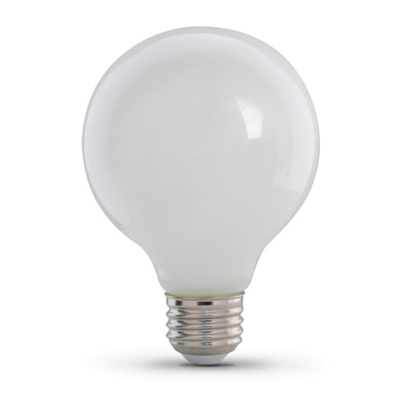 Feit Electric G2560W927CA/FIL/3/RP LED Bulb, Glass Filament, Globe, G25 Lamp, E26 Lamp Base, White