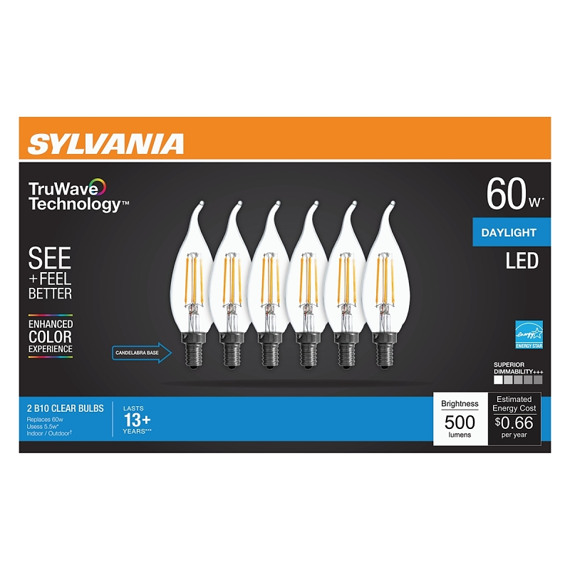 BULB LED B10 DAYLIGHT CLR 60W