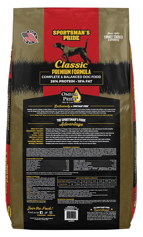 Sportsman's Pride 10320 Dog Food, Chicken Flavor, 40 lb Bag