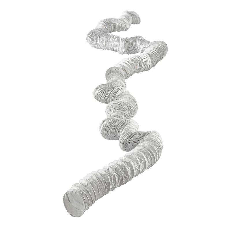 Lambro 218 Flexible Vent Hose, Vinyl, White, 4 in ID x 20 ft