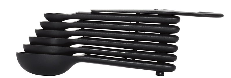Oxo 11110801 Measuring Spoon Set, Plastic, Black