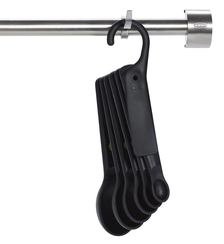Oxo 11110801 Measuring Spoon Set, Plastic, Black