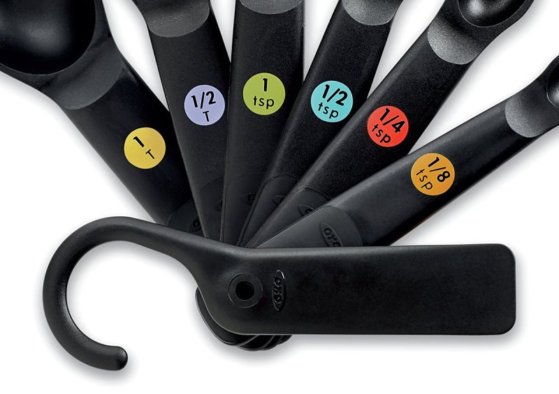 Oxo 11110801 Measuring Spoon Set, Plastic, Black