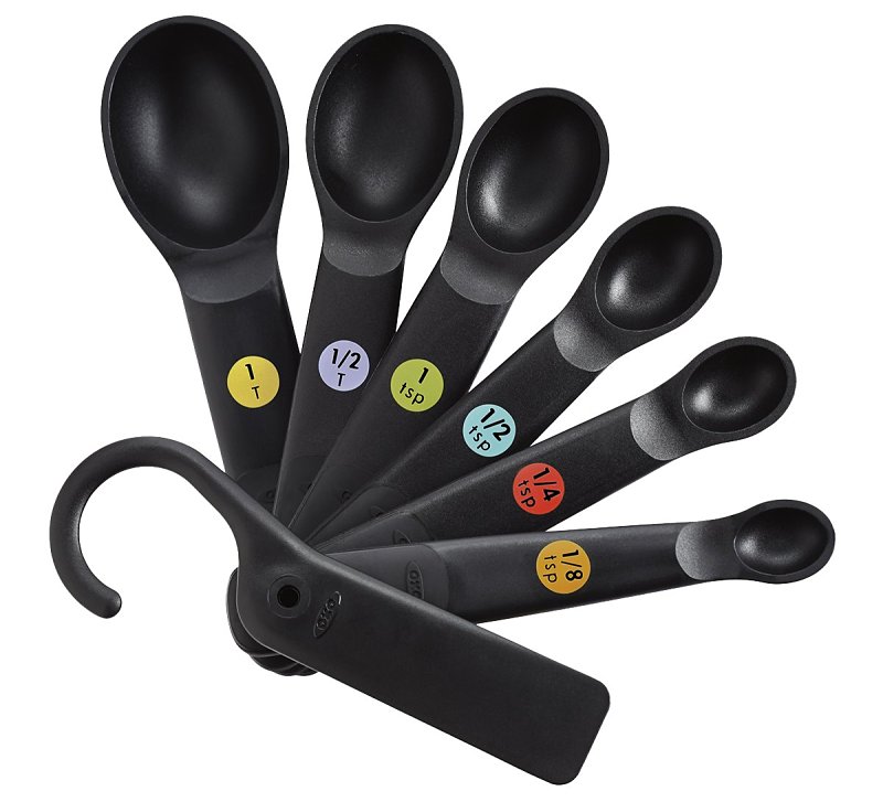 Oxo 11110801 Measuring Spoon Set, Plastic, Black