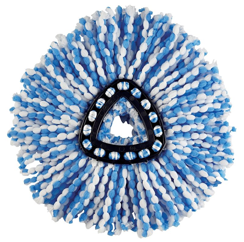 O-Cedar EasyWring RinseClean 172092 Spin Mop Refill, Microfiber, Blue/White