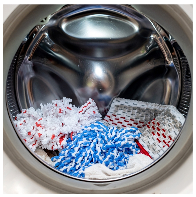 O-Cedar EasyWring RinseClean 172092 Spin Mop Refill, Microfiber, Blue/White