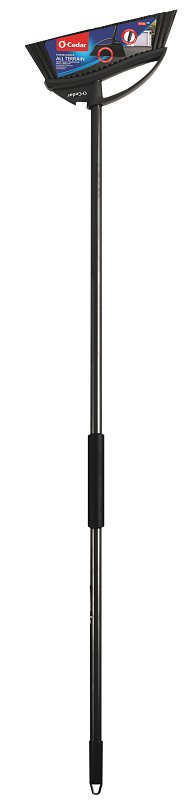 O-Cedar PowerCorner 168217 Outdoor All-Terrain Broom, 12 in Sweep Face, Plastic Bristle, 54 in L, Steel Handle