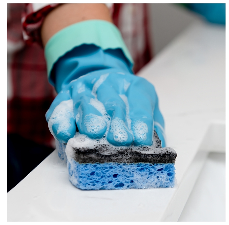 O-Cedar Scrunge 148377 Heavy-Duty Sponge, 7-1/2 in L, 5 in W, Blue