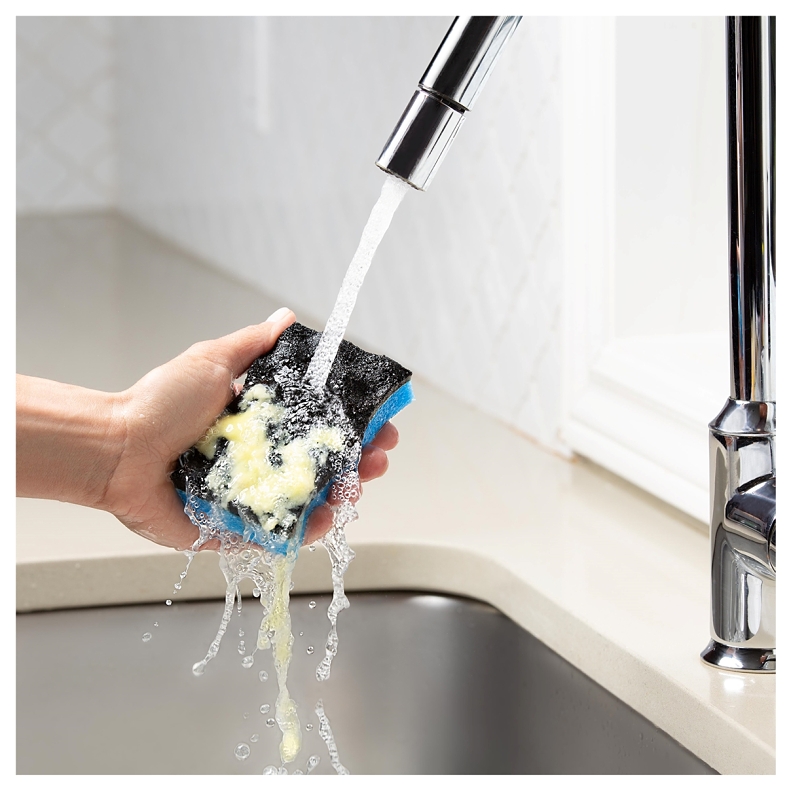 O-Cedar Scrunge 148377 Heavy-Duty Sponge, 7-1/2 in L, 5 in W, Blue