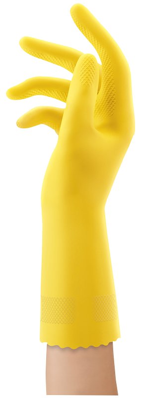 Playtex HandSaver 163673 Reusable Gloves, L, Latex/Neoprene/Nitrile, Yellow